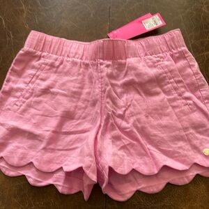 NWT Lilly Pulitzer Pink Brea Linen Short Size S